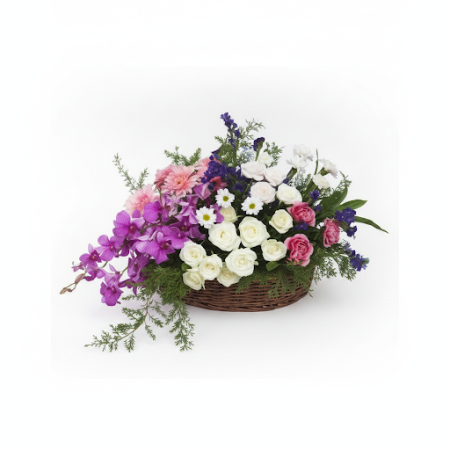 Basket of Flowers 04 | Fresh Flower Baskets