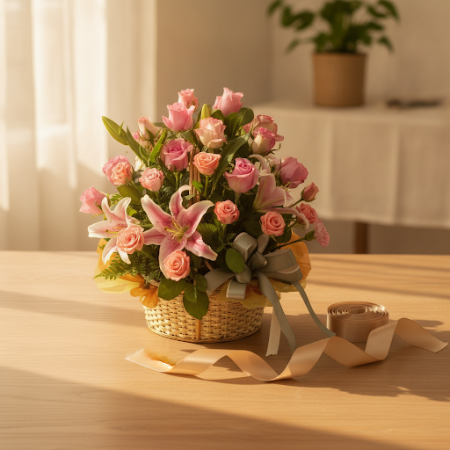 BASKET OF FLOWERS 06 - 2 Basket of Flowers 06 | Cestas de Flores FrescasIlumina cualquier espacio con nuestro BASKET OF FLOWERS 