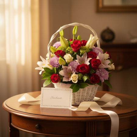 BASKET OF  FLOWERS 08 - 3 BASKET OF FLOWERS 08 | Tuoreet kukkakimput | [Your Brand]Virkistä jokainen tilaisuus BASKET OF FLOWERS