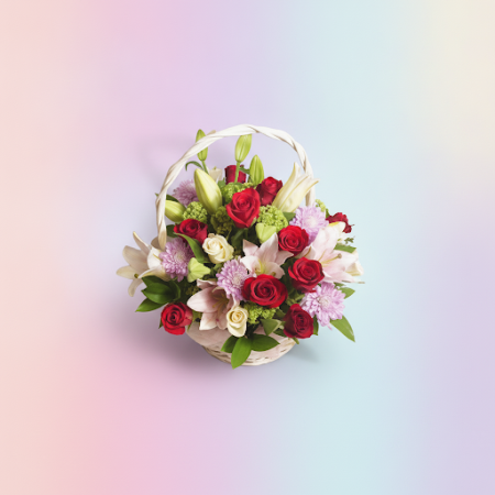 BASKET OF  FLOWERS 08 - 5 BASKET OF FLOWERS 08 | Tuoreet kukkakimput | [Your Brand]Virkistä jokainen tilaisuus BASKET OF FLOWERS