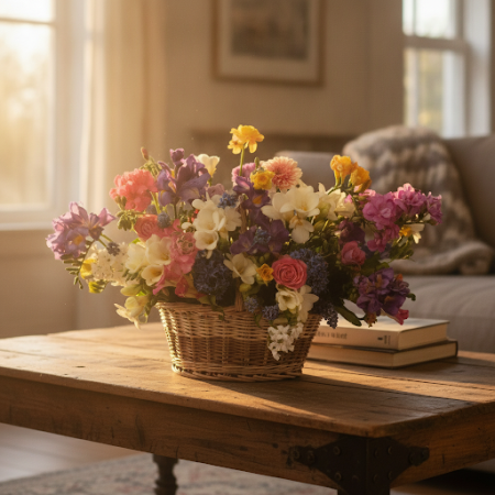 BASKET OF FLOWERS O9 - 5 Basket of Flowers O9 | Verse Bloemen & Cadeaus