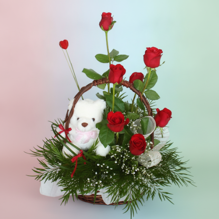 BASKET OF FLOWERS 11 - 2 Basket of Flowers 11 | Fresh Flower Baskets