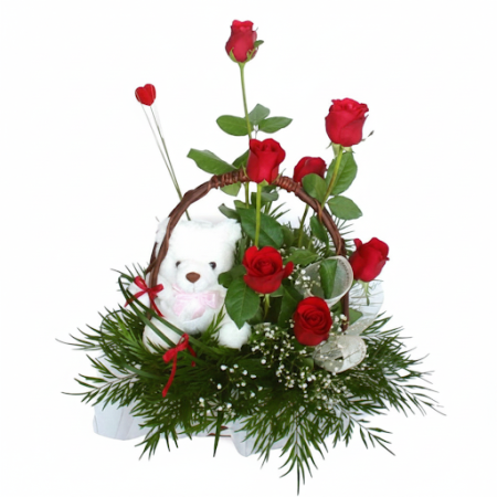 BASKET OF FLOWERS 11 - 8 Basket of Flowers 11 | Fresh Flower Baskets