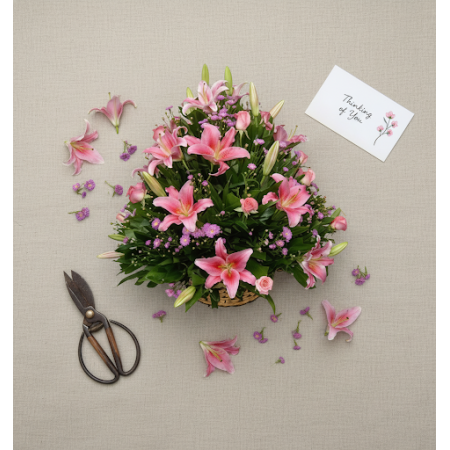 Basket of Flowers 18 | Frisk Blomsterlevering