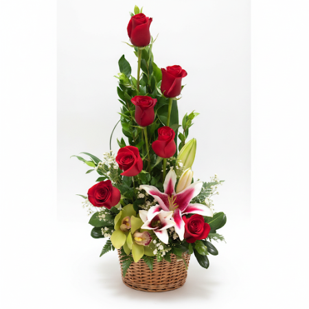 Basket of Flowers 22 – Fresh, Vibrant Blooms for Any Occasion