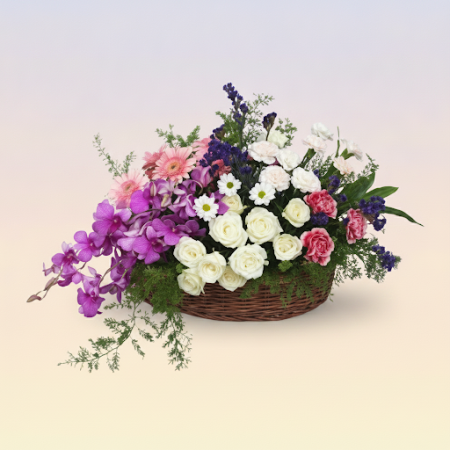ตะกร้าดอกไม้สด รุ่น 32 - 3 ตะกร้าดอกไม้สด รุ่น 32 ดอกไม้และของขวัญพรีเมียม | Flower Delivery Pattaya