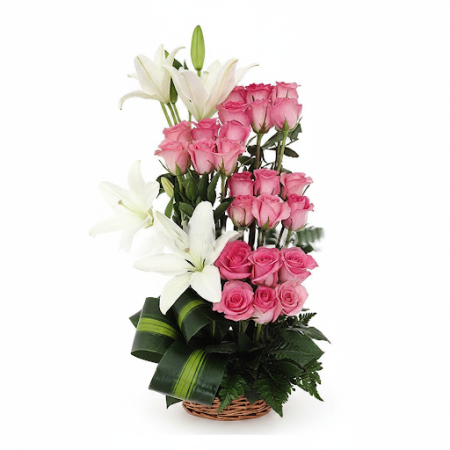 BASKET OF FLOWERS 37 - 7 Basket of Flowers 37 | سلال الزهور الطازجةأضئ أي مساحة مع سلة الزهور 37 الخاصة بنا! ترتيب مذهل من الأزه