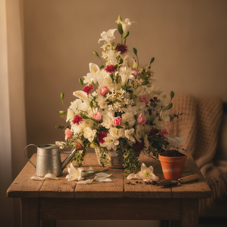 BASKET OF FLOWERS 43 - 4 Basket of Flowers 43 | Fresh Flower Baskets