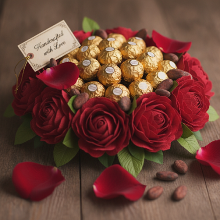Chocolate with flowers basket 27 - 6 Chocolate & Flowers Basket 27 | Herkullinen lahjaNauti Chocolate with flowers basket 27:stä