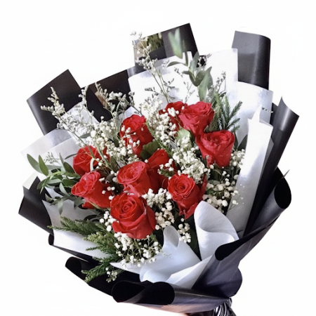 10 red roses flowers - 9 10 røde roser | Takk blomster | [Your Brand]Uttrykk din takknemlighet med 10 stunning red roses flowers