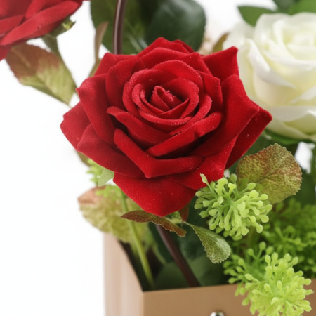 10 roses in basket waterproof paper handy gift bag - 6 10 roses in basket waterproof paper handy gift bag | Valentine's Day