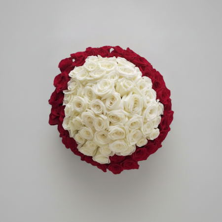 100 red and white roses - 3 100 röda och vita rosor | Alla hjärtans dag presenterÖverraska din älskade denna Alla hjärtans dag m