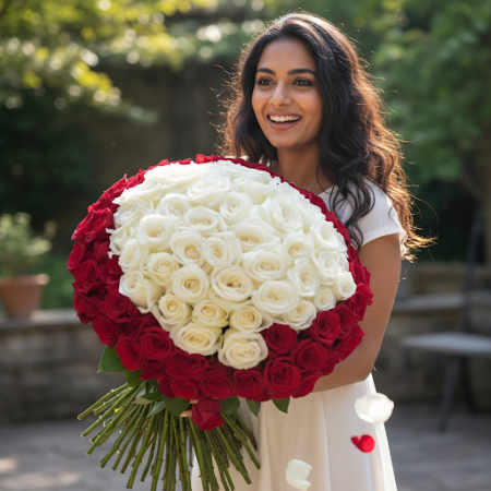 100 red and white roses - 5 100 Red & White Roses | ValentinstagsgeschenkeÜberraschen Sie Ihre Liebsten am Valentinstag mit 100 
