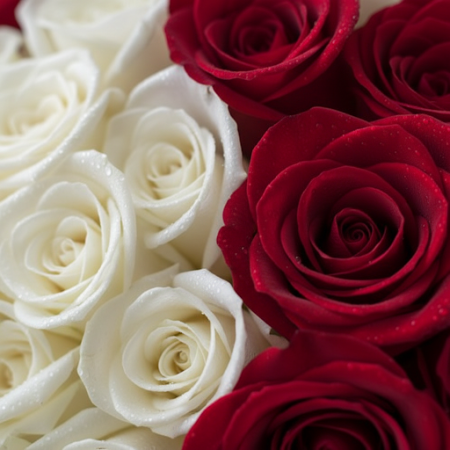 100 red and white roses - 7 100 röda och vita rosor | Alla hjärtans dag presenterÖverraska din älskade denna Alla hjärtans dag m