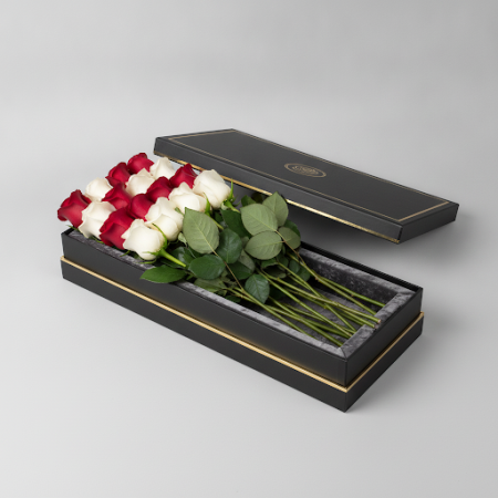 12 mix roses in box - 7 12 Mix Roses in Box | Fresh Flowers | ROSE IN BOXSurprise someone special with our 12 mix roses in a bea