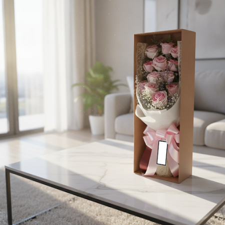 12 pink rose flower in box - 2 Pink Rose Flower Box | Frische Rosen | [Ihre Marke]Überraschen Sie jemanden Besonderen mit 12 stu