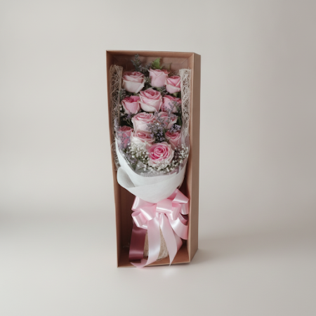 12 pink rose flower in box - 3 Pink Rose Flower Box | Frische Rosen | [Ihre Marke]Überraschen Sie jemanden Besonderen mit 12 stu