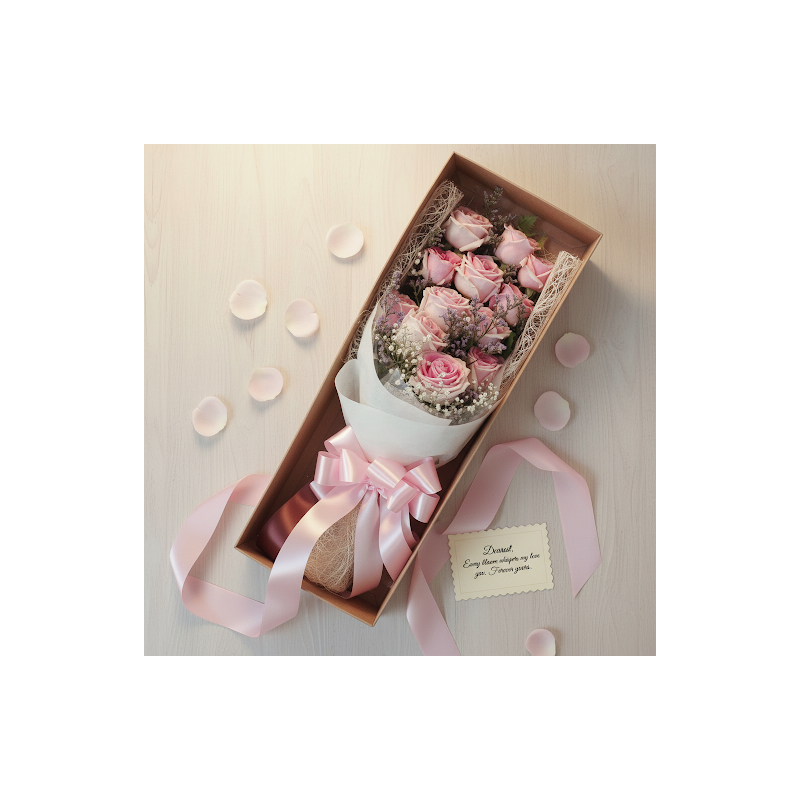 12 pink rose flower in box - 6 Pink Rose Flower Box | Frische Rosen | [Ihre Marke]Überraschen Sie jemanden Besonderen mit 12 stu