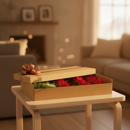 12 red rose in box 01 - 6 Rosas Vermellas na Caixa | Pide Agora | ROSA NA CAIXASorprende á túa persoa querida con 12 impresionan