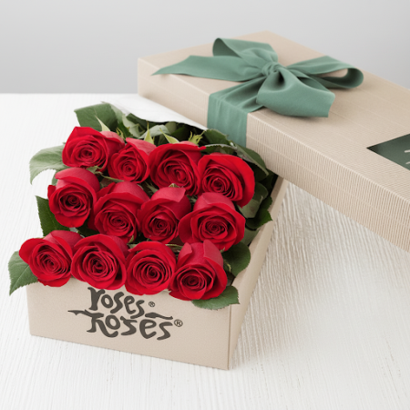 12 red roses in box - 7 12 Red Roses in Box | Fresh Flowers | ROSE IN BOXSurprise someone special with 12 stunning red roses in 