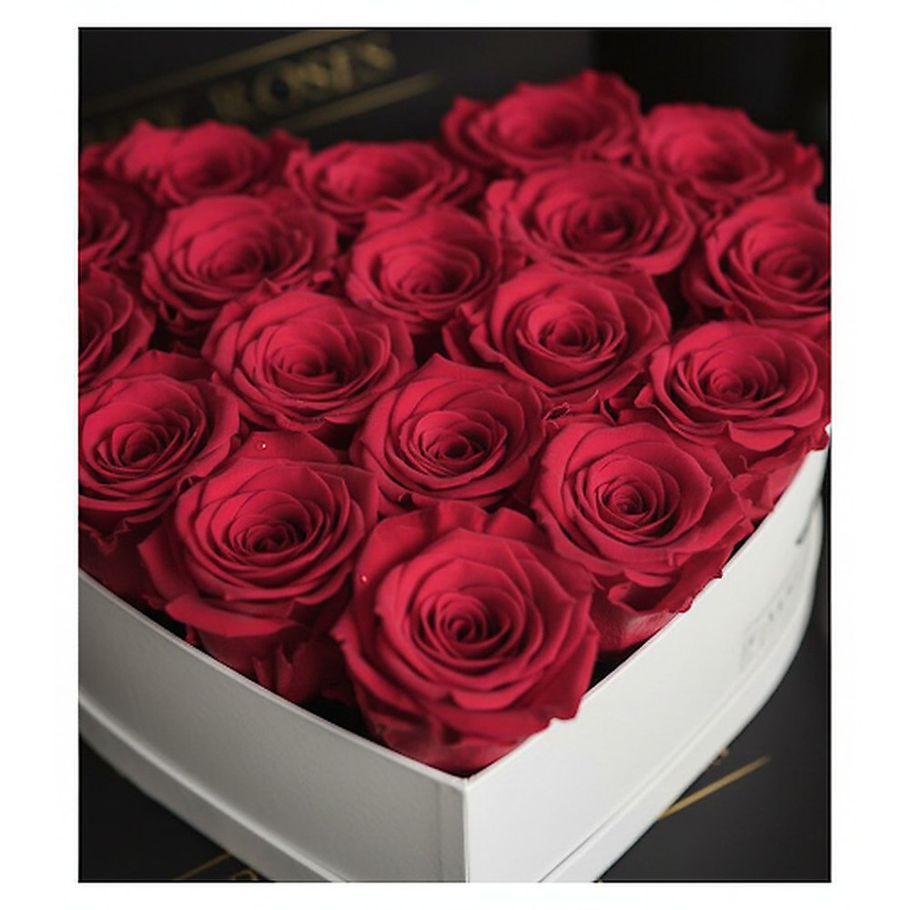 Red roses in luxury box