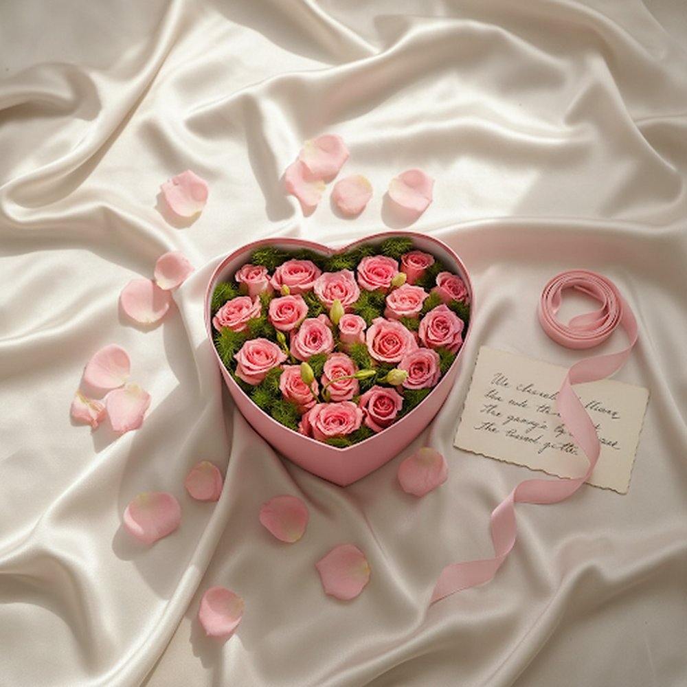 Premium red roses in box