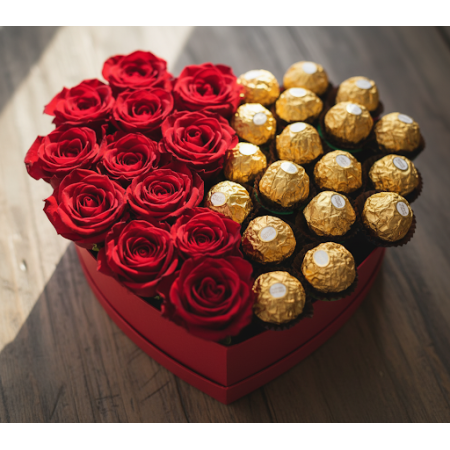 20 Rosen & Schokolade: Valentinstagsgeschenk
