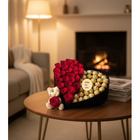 20 roses with chocolate in box - 6 20 Roses & Chocolate Box | Valentijnsdag Cadeau