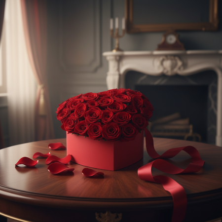 23 Red Roses flowers in box for Valentine - 3 23 Red Roses flowers in box for Valentine | Fiori per San ValentinoSorprendi la tu