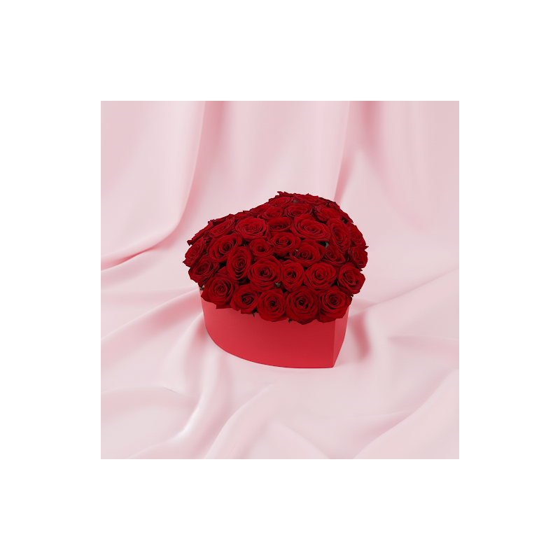 23 Red Roses flowers in box for Valentine - 5 23 Red Roses flowers in box for Valentine | Fiori per San ValentinoSorprendi la tu