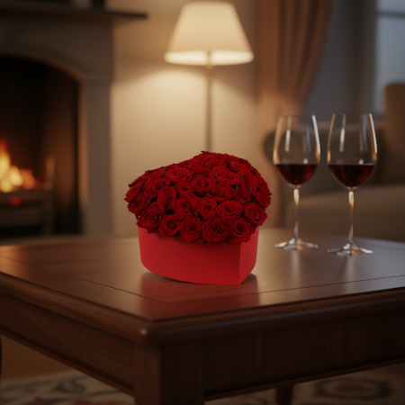 23 Red Roses flowers in box for Valentine - 9 23 Red Roses flowers in box for Valentine | Fiori per San ValentinoSorprendi la tu