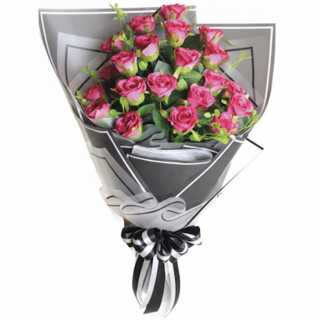 24 pink roses flowers: Valentinstagsblumen