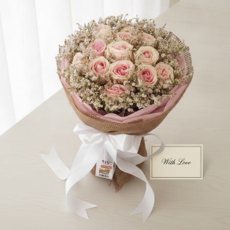 24 pink roses flowers - 2 24 Pink Roses: Valentine's Day FlowersSorprende a tu ser querido este Día de San Valentín con 24 stunn