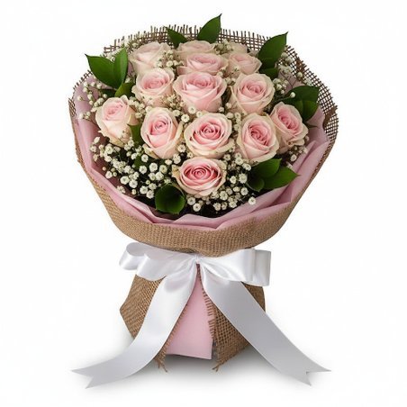 Luxe boeket roze rozen