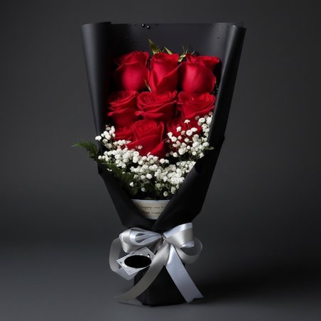24 rode rozen bloemboeket