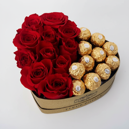 29 roses in box with chocolat | Valentinstagsgeschenk