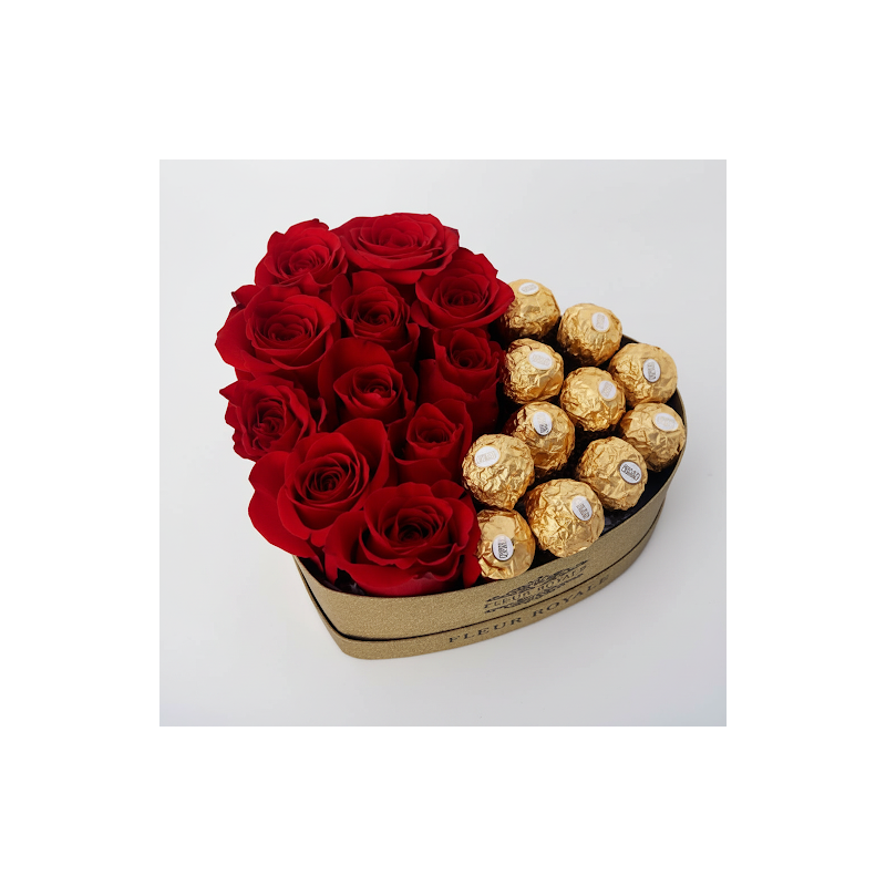 29 roses in box with chocolat - 2 29 Roses in Box & Chocolates | Valentine's Day GiftSorprende a tu ser querido este Día de San 