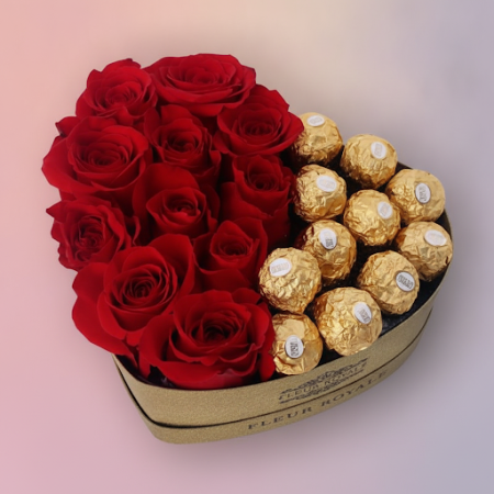 29 roses in box with chocolat - 3 29 Roses in Box & Chocolates | Valentine's Day GiftSorprende a tu ser querido este Día de San 