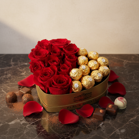 29 roses in box with chocolat - 4 29 Roses in Box & Chocolates | Valentine's Day GiftSorprende a tu ser querido este Día de San 