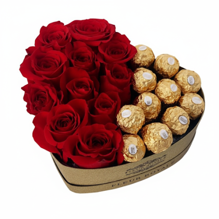 29 roses in box with chocolat - 7 29 Roses in Box & Chocolates | Valentine's Day GiftSorprende a tu ser querido este Día de San 