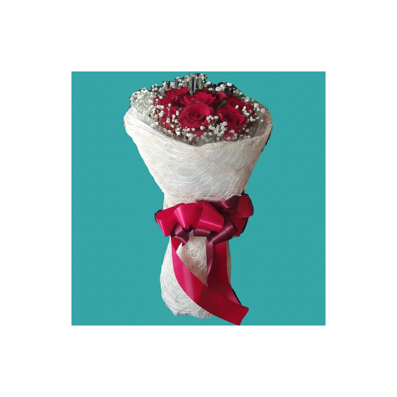 5 red  roses  flowers - 4 5 Red Roses Bouquet | Friske blomster online