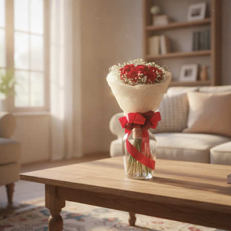 5 red  roses  flowers - 6 5 Red Roses Bouquet | Friske blomster online