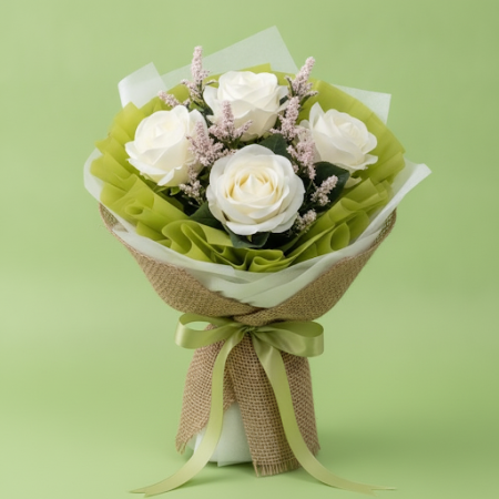 5 White  roses flowers - 45 White Roses | Свежие цветы | РозыОсветите любое событие нашими потрясающими 5 white roses flowers. И