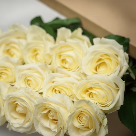 8 roses in box WHITE - 4 8 White Roses in Box | ROSE IN BOX
