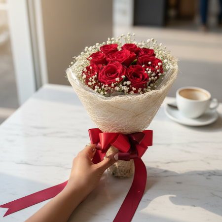 9 red roses flower - 2 9 Red Roses Bouquet | Färska Blommor OnlineÖverraska någon speciell med vår fantastiska bukett av 9 red r