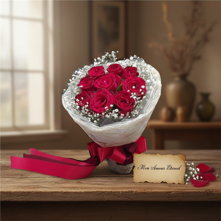 9 red roses flower - 4 9 Red Roses Bouquet | Färska Blommor OnlineÖverraska någon speciell med vår fantastiska bukett av 9 red r