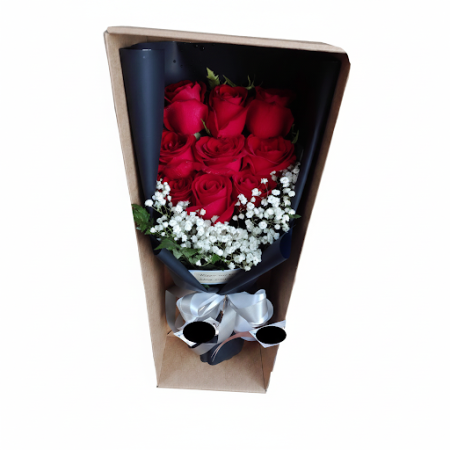 9 red roses flower in box - 7 9 Red Roses in a Box | Fresh Flower BouquetSurprise someone special with our stunning 9 red roses 