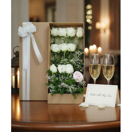 9 rose in box - 3 9 Roses in a Box | Fresh Flowers Delivered