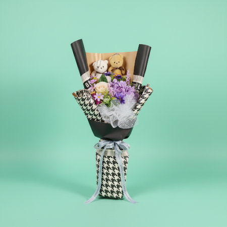 Art flowers with mini doll - 10 Art Flowers with Mini Doll | バレンタインデーギフトバレンタインデーに、ミニドール付きの魅力的なArt flowers with mini dollで大切な人を驚か