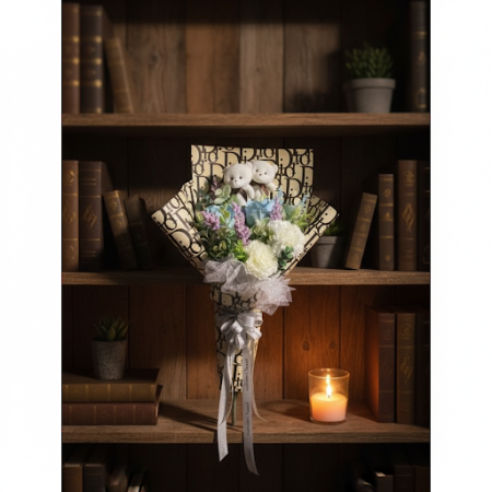 Art flowers with mini doll - 8 Art Flowers with Mini Doll | ValentinsdaggaveGled din kjære denne Valentinsdagen med våre sjarmer